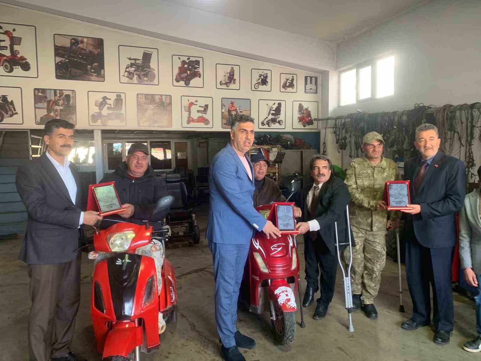 Erzurum’daki engelli araçları atölyesine anlamlı destek!