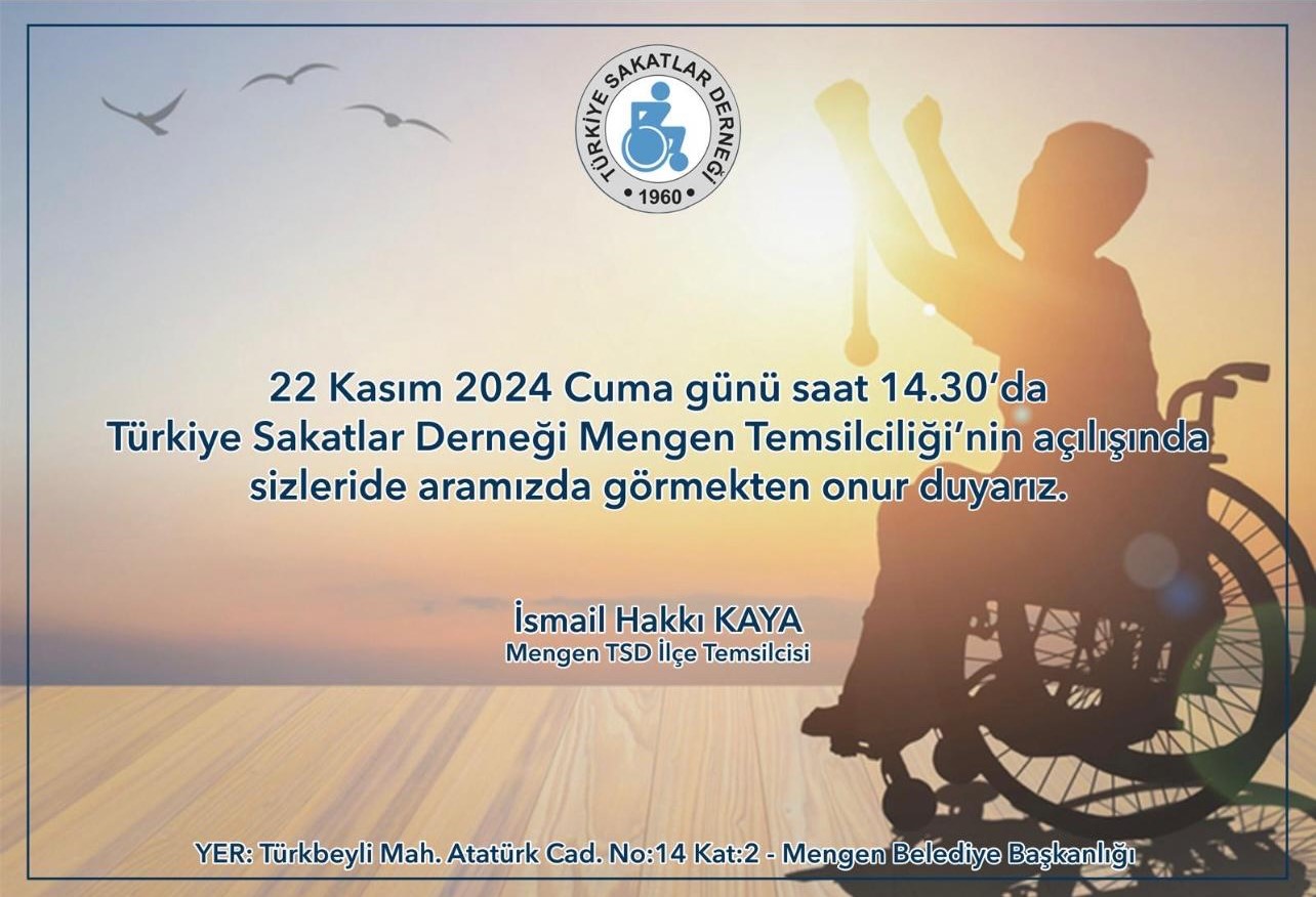 TSD Mengen Temsilciliği Açılıyor!